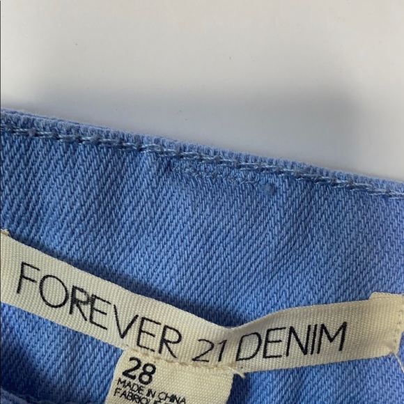 Forever 21 F21 Blue Denim Short Shorts Size 28 - Picture 3 of 4